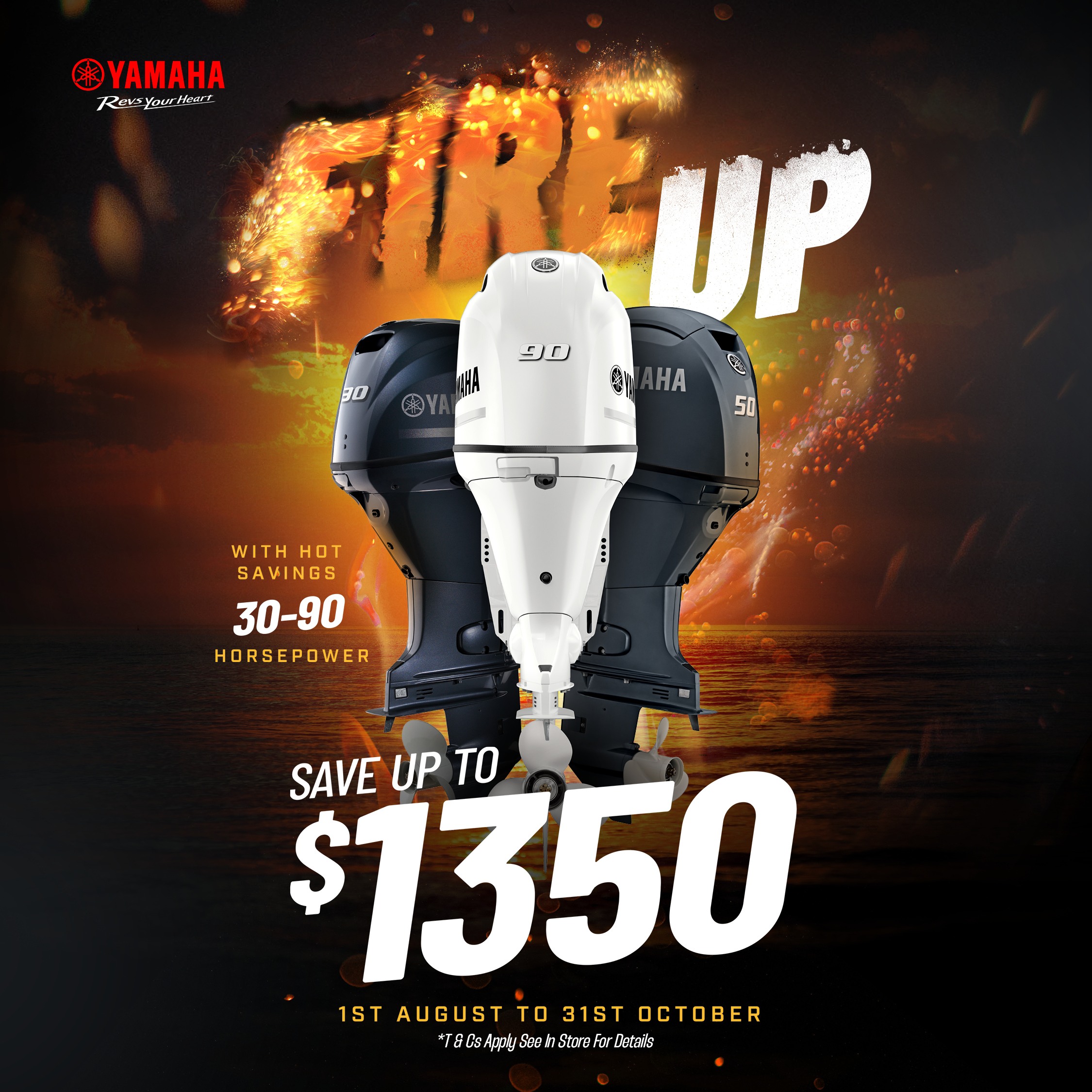 Yamaha Marine Promo Fire Up Banner